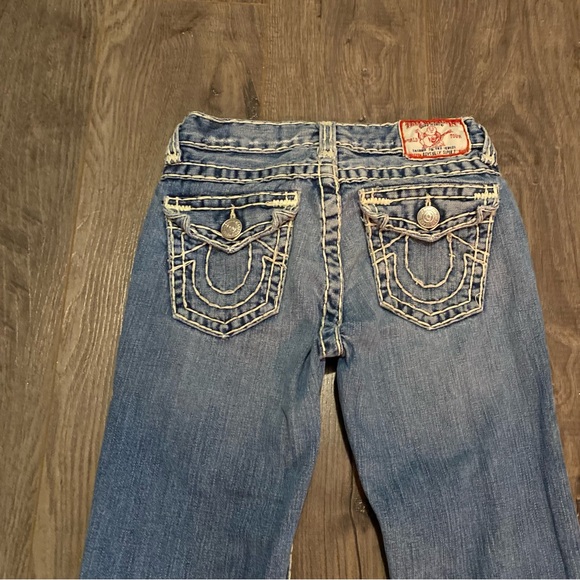 True Religion Jeans Boys Billy Super T denim jeans size 8 thick white stitching - Picture 5 of 12